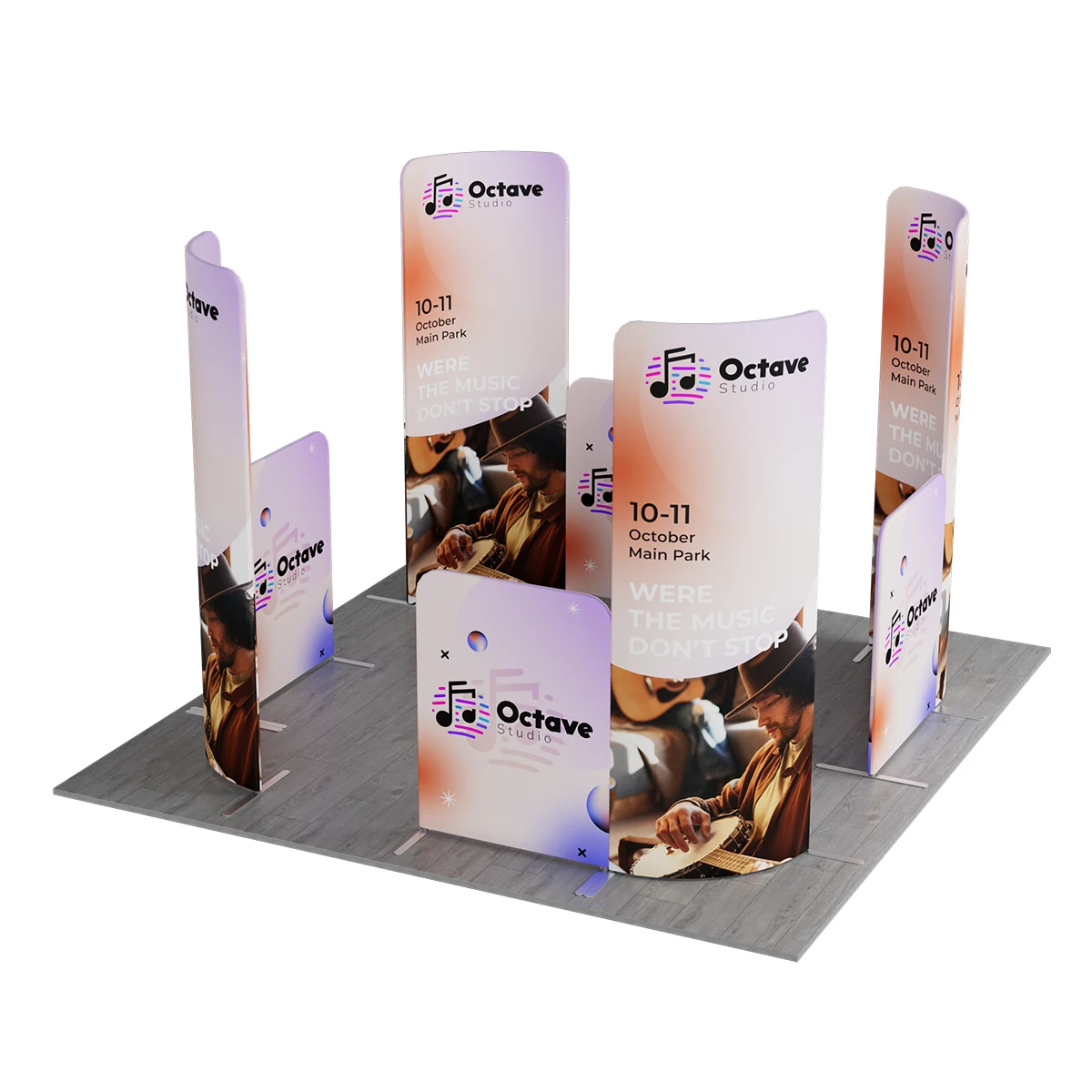NEW MagLock 4-Corners Fabric Display Kit G - 10'x 10' x 8'h 1