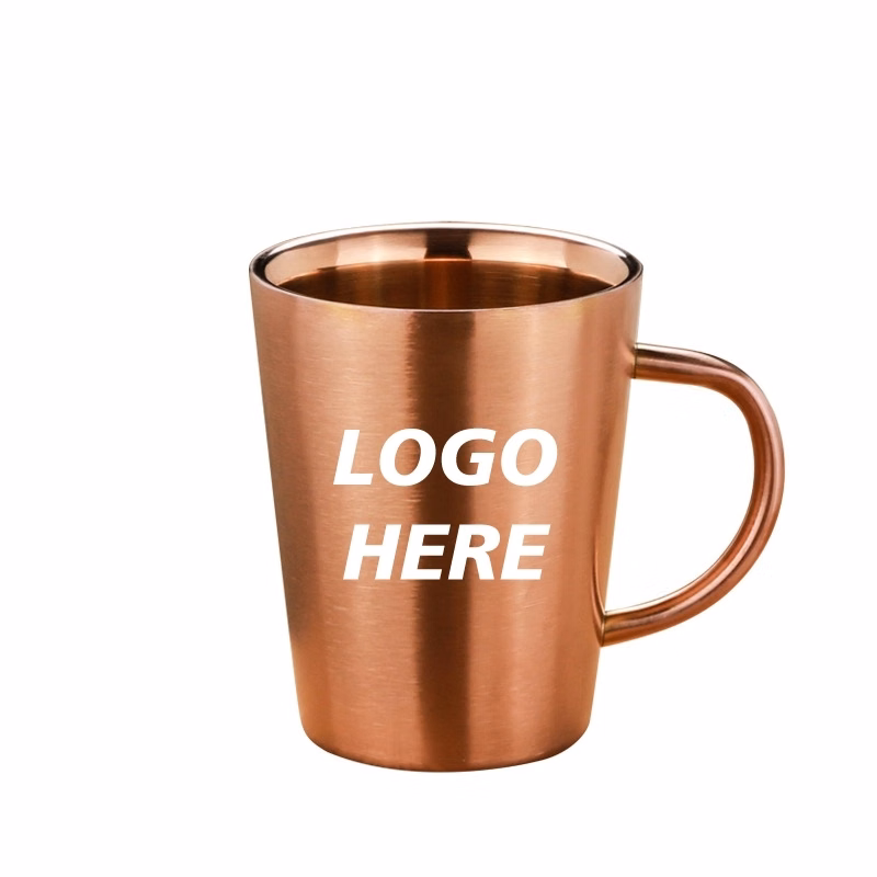 Custom 12 oz Double Walled Stainless Steel Coffee Mugs