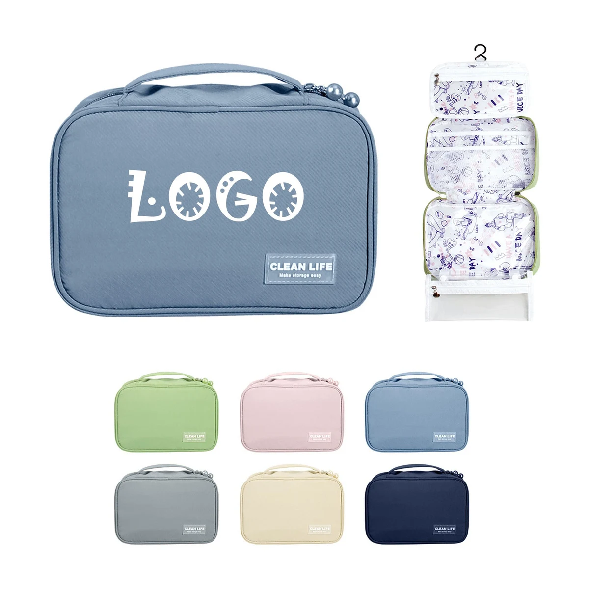 Foldable Hanging Toiletry Organizer Bag 1