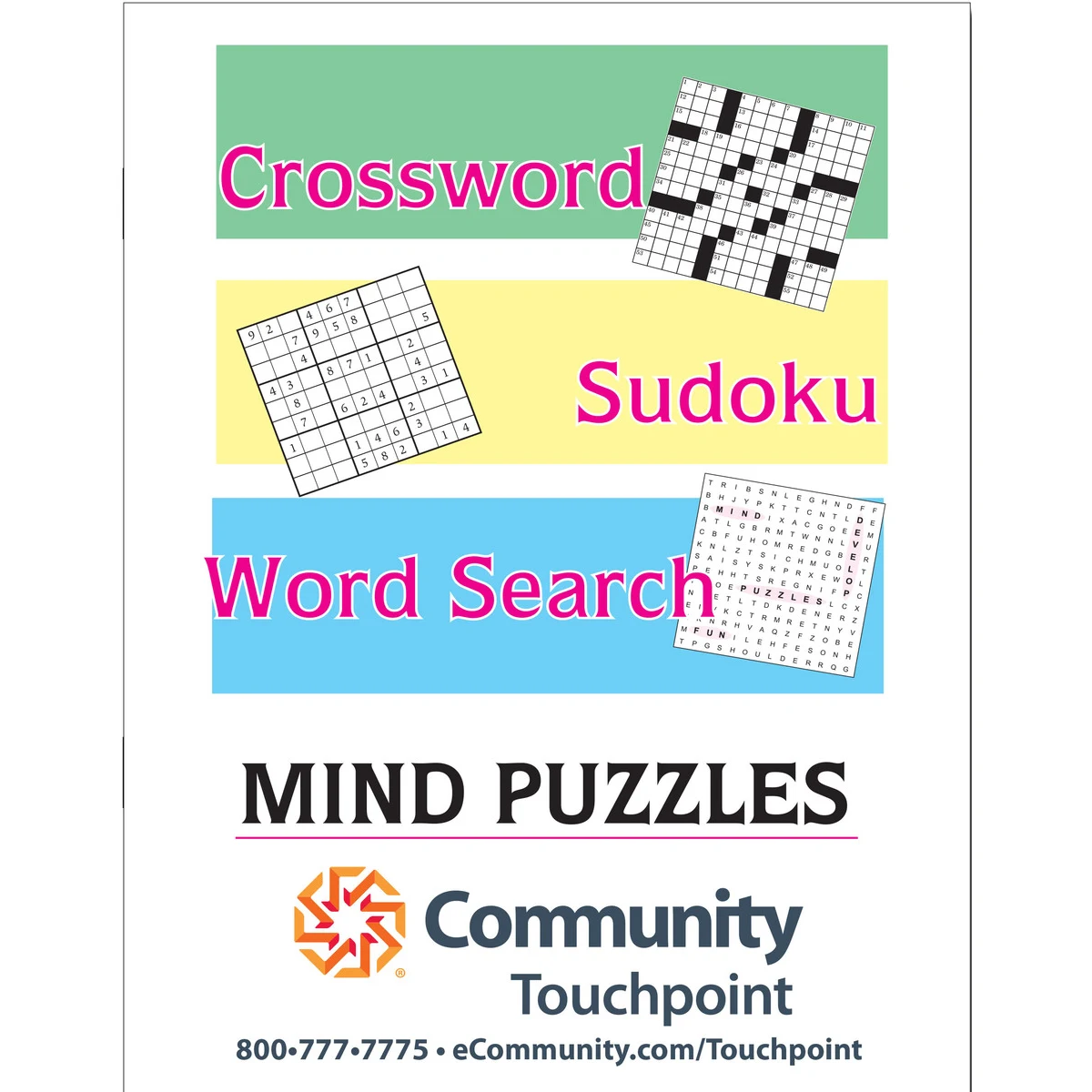 Large Print Combination Puzzle Book - Saddle Stitched 1