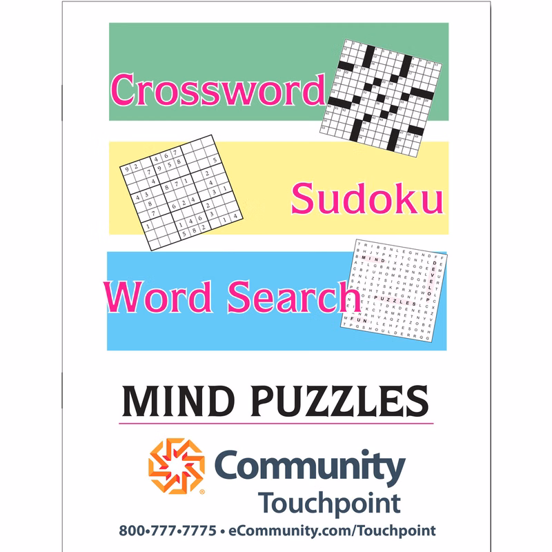 Large Print Combination Puzzle Book - Saddle Stitched