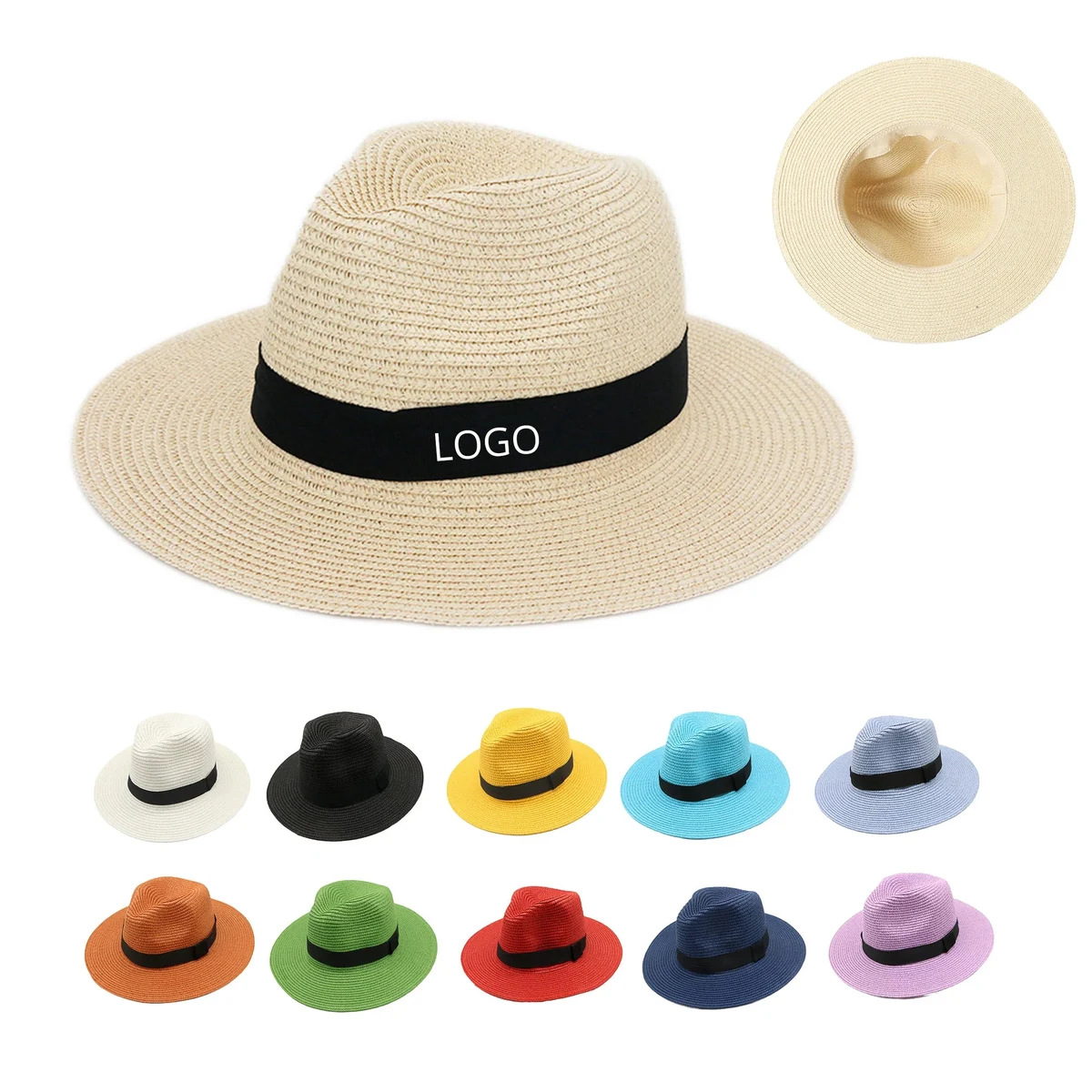 Sun Straw Hat with Wide Brim 1