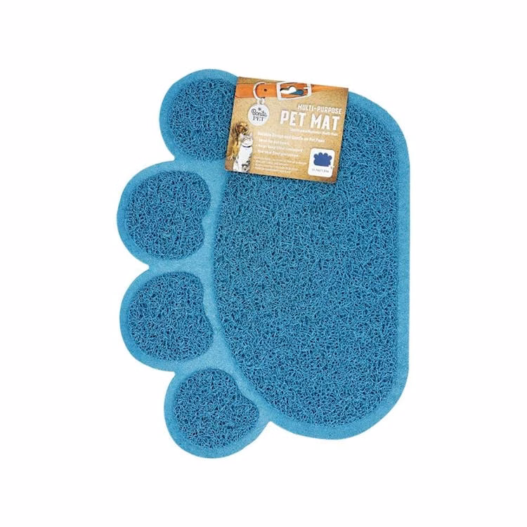 Paw Shaped Multi-Purpose Pet Mat Teal