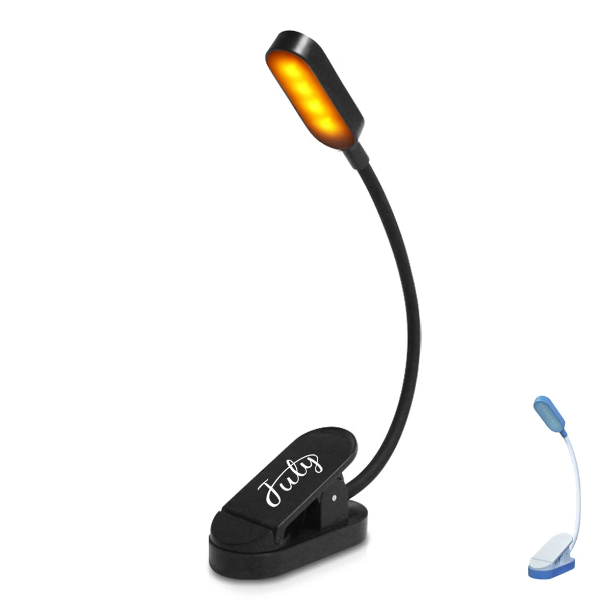 9-LED Rechargeable Book Reading Light with Clip 1