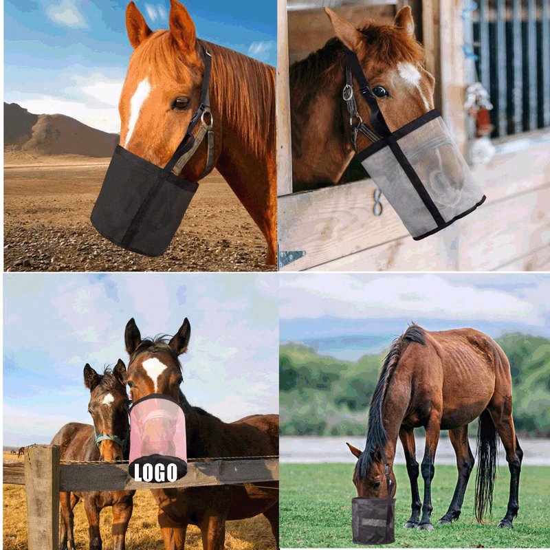 Horse Feed Bags for Grain / Horse Feed Bucket with Adjustable Strap