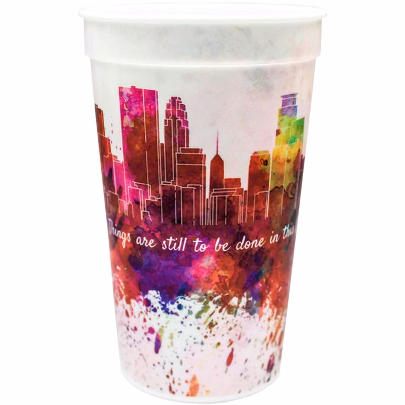 22oz Full Color Wrap Stadium Cups