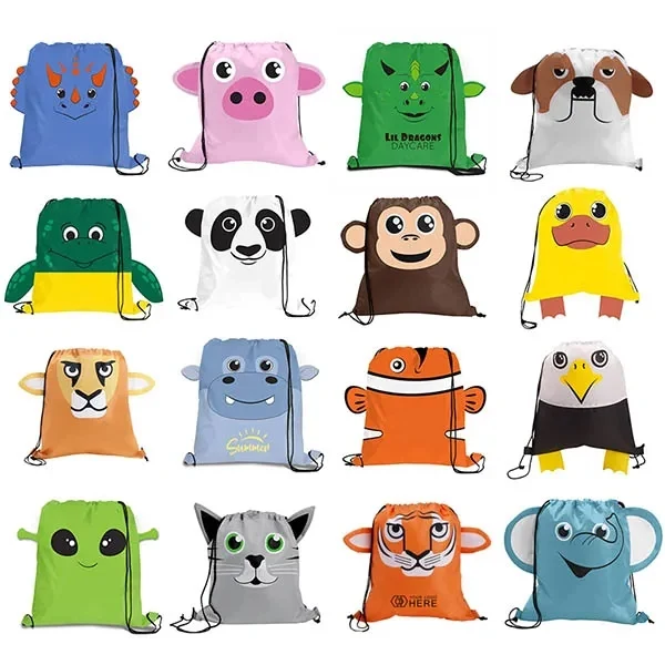 Promotional Paws N Claws Kids Drawstring Backpack 1