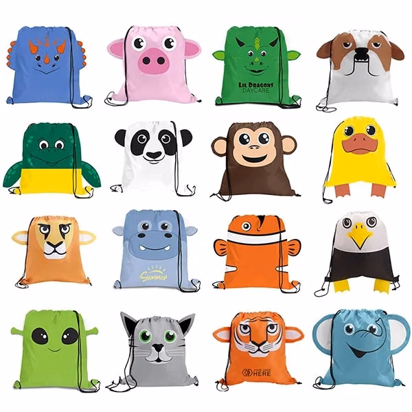 Promotional Paws N Claws Kids Drawstring Backpack
