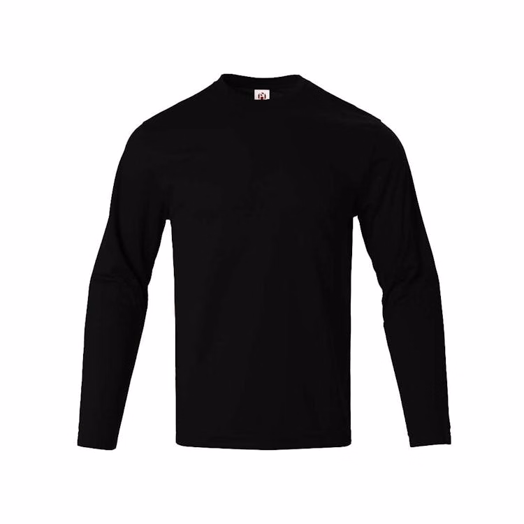 Micro Mesh Active Long Sleeve T-Shirts - Black Large