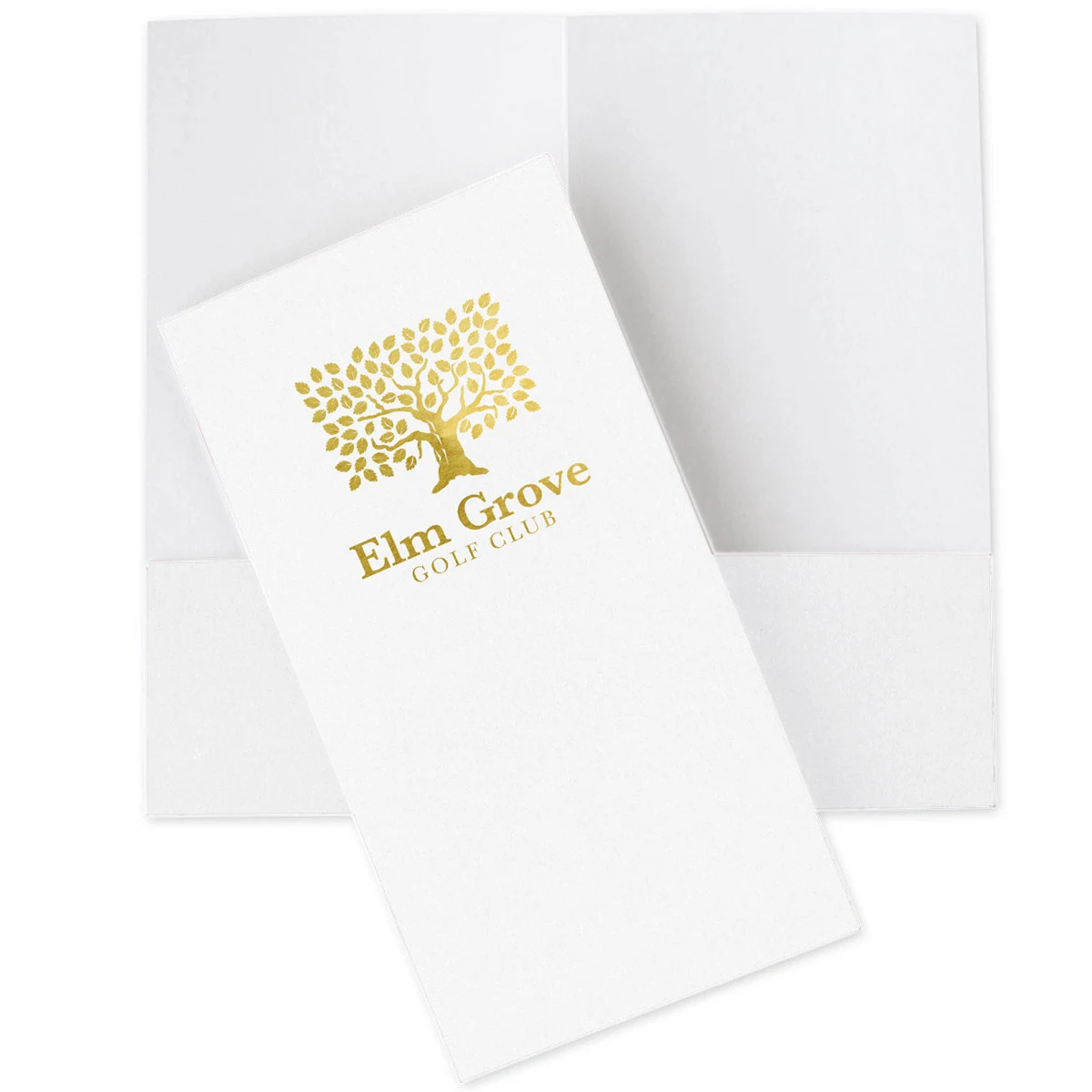 Mini Folders –1 Color Foil-Stamped Std. White Stock 1