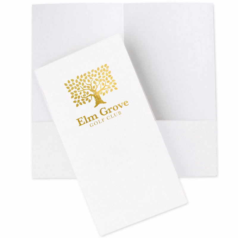 Mini Folders –1 Color Foil-Stamped Std. White Stock