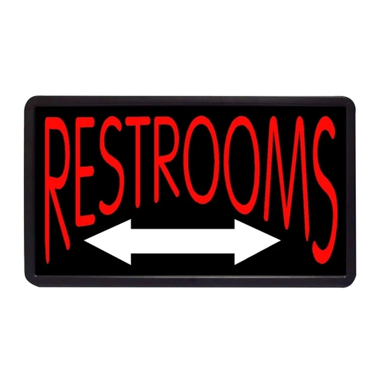 Restroom 13" x 24" Simulated Neon Sign 1