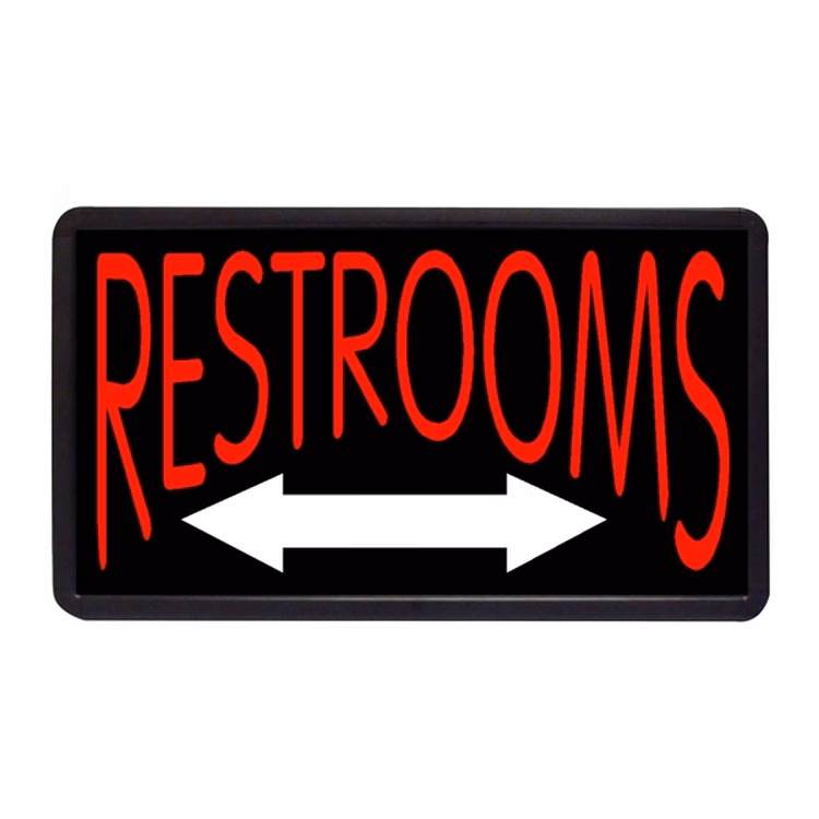 Restroom 13" x 24" Simulated Neon Sign