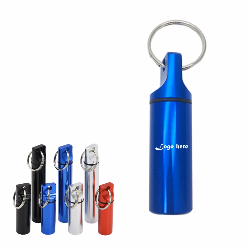 Portable Pill Box Keychain