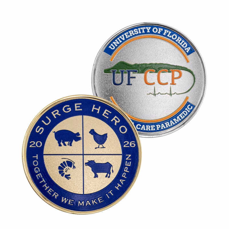 2" Speed Challenge Coin Coin Edge w/ 3D Texture Print