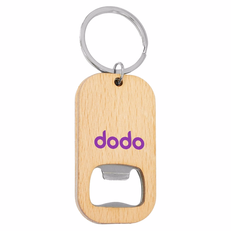 Bamboo Bar Bottle Opener Key Ring