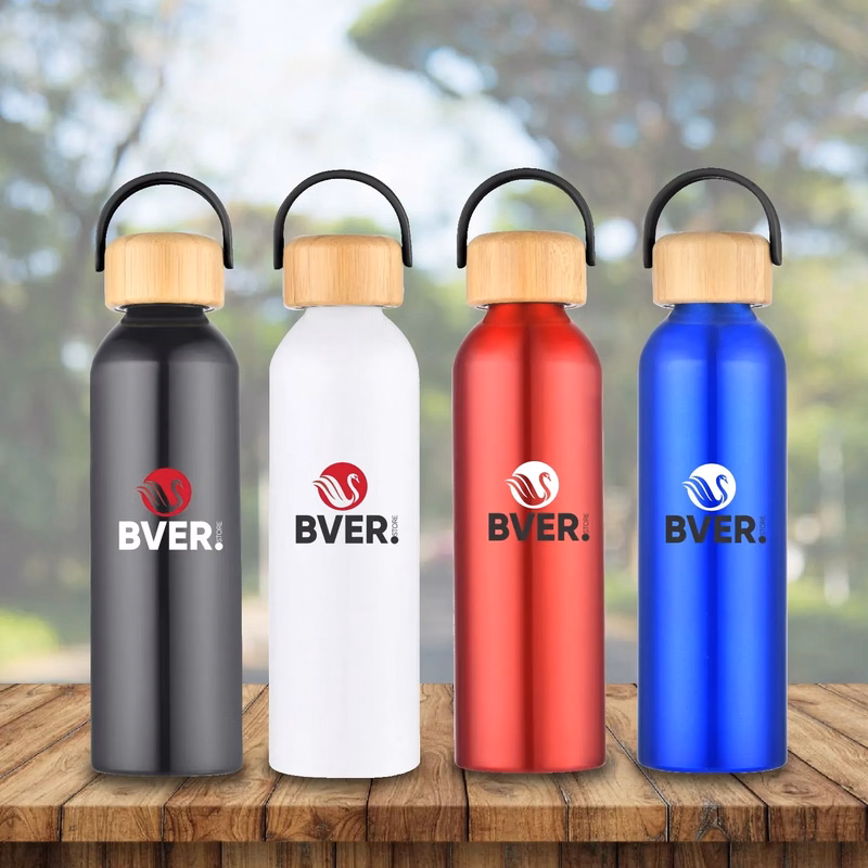 Riviera Aluminum Bottle with Bamboo Lid