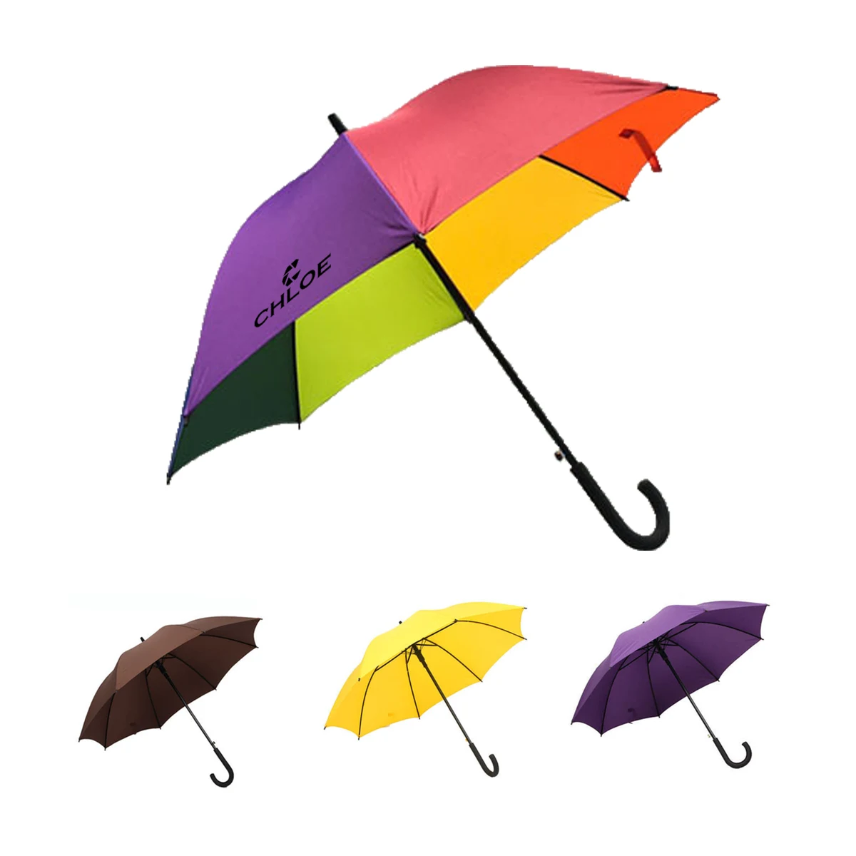 Umbrella Mass Wholesale Automatic Double Bone Bend Handle 1