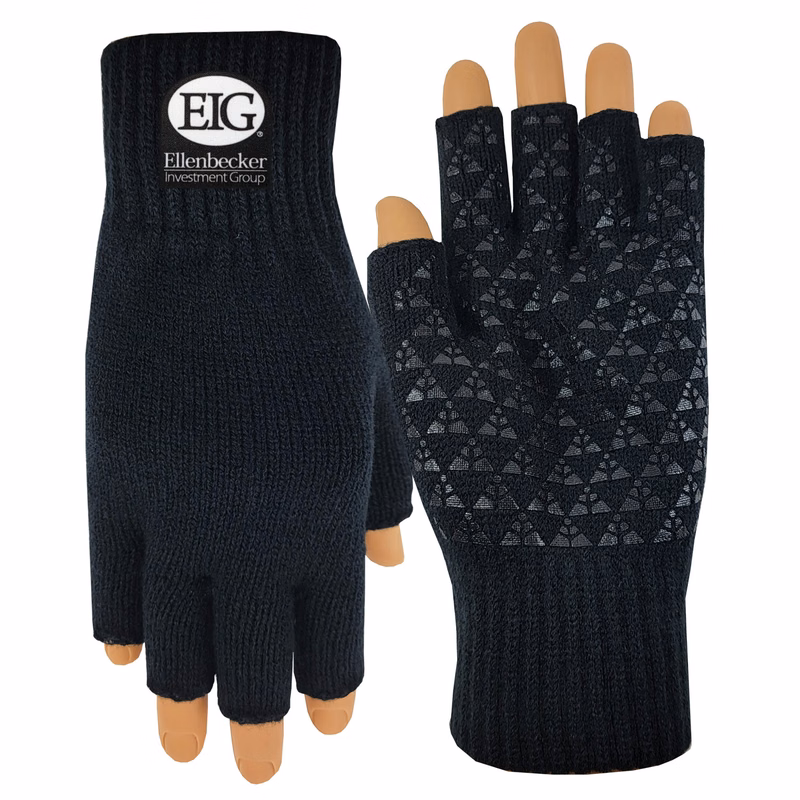 Fingerless Deluxe Knit Gloves with Gripper Palm