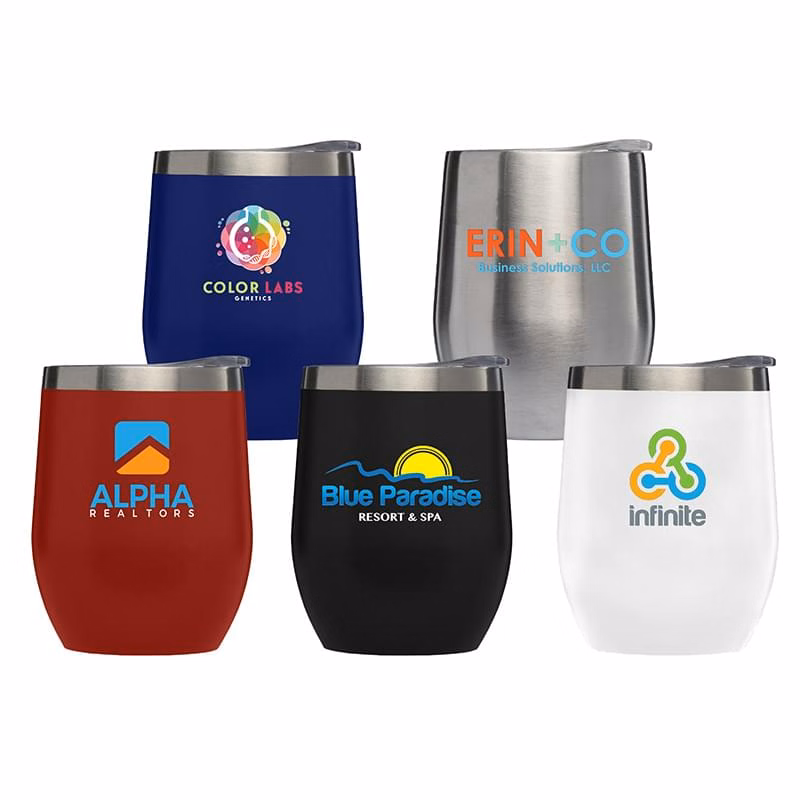 Escape - 11 oz. Double-Wall Stainless Wine Cup - Full Color