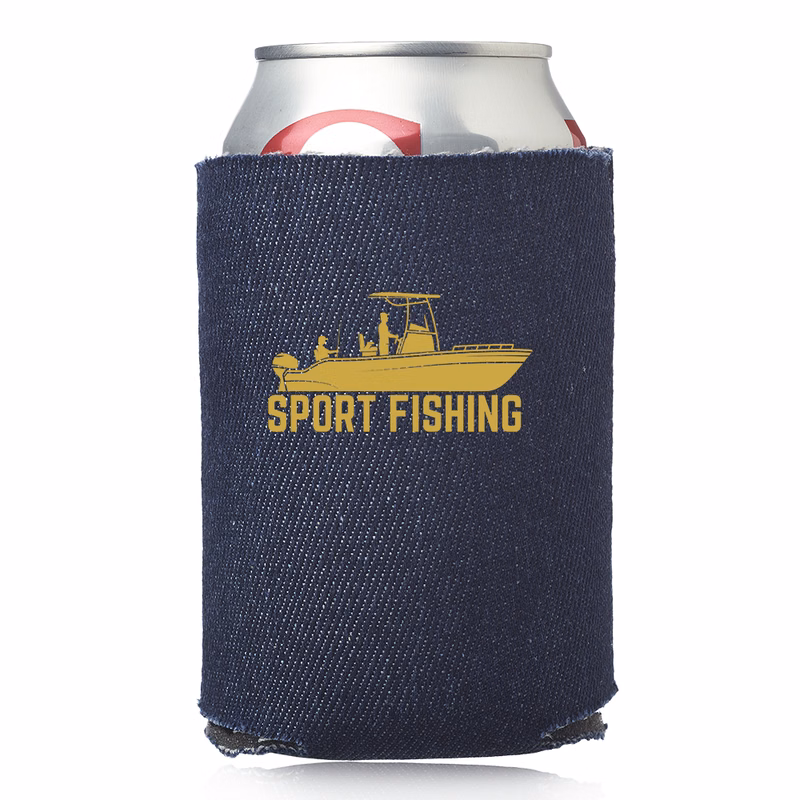 Blue Jean Foam Can Cooler Holder