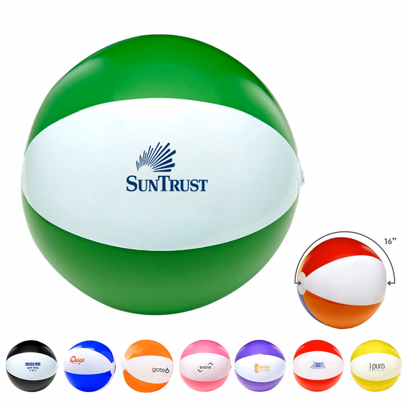 16" Two Tone Beach Ball Inflate