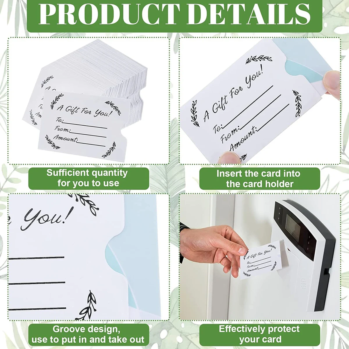 Open Thumb Gift Card Holder Sleeve 1