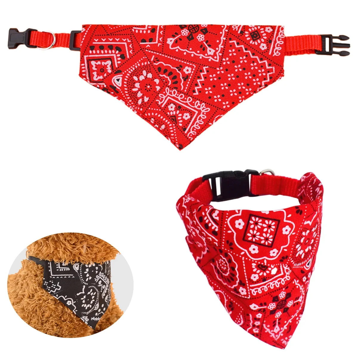 Pet Bandannas with belt Double-sided 1