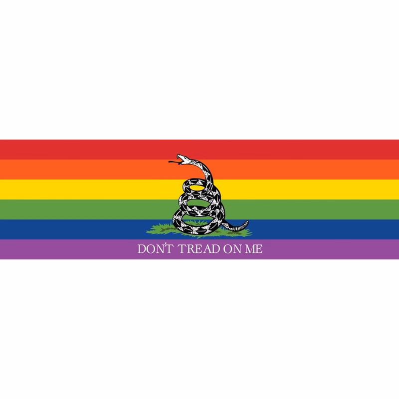 Don't Tread on Me Pride Window Decals 3" x 10"