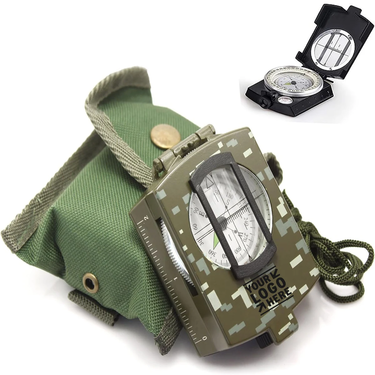 Military Prismatic Sighting Magnetic Waterproof Hand Held Professional Compass 1