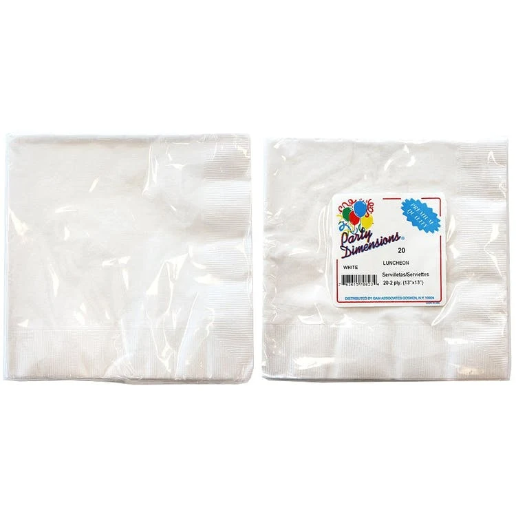 Lunch Napkins - White 20 Pack 1