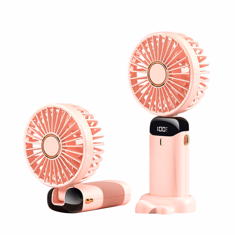 Rechargeable Handheld Fan with Phone Holder