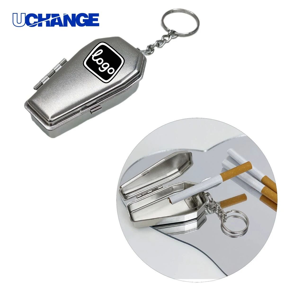 Metal Pocket Ashtray Keychain 1