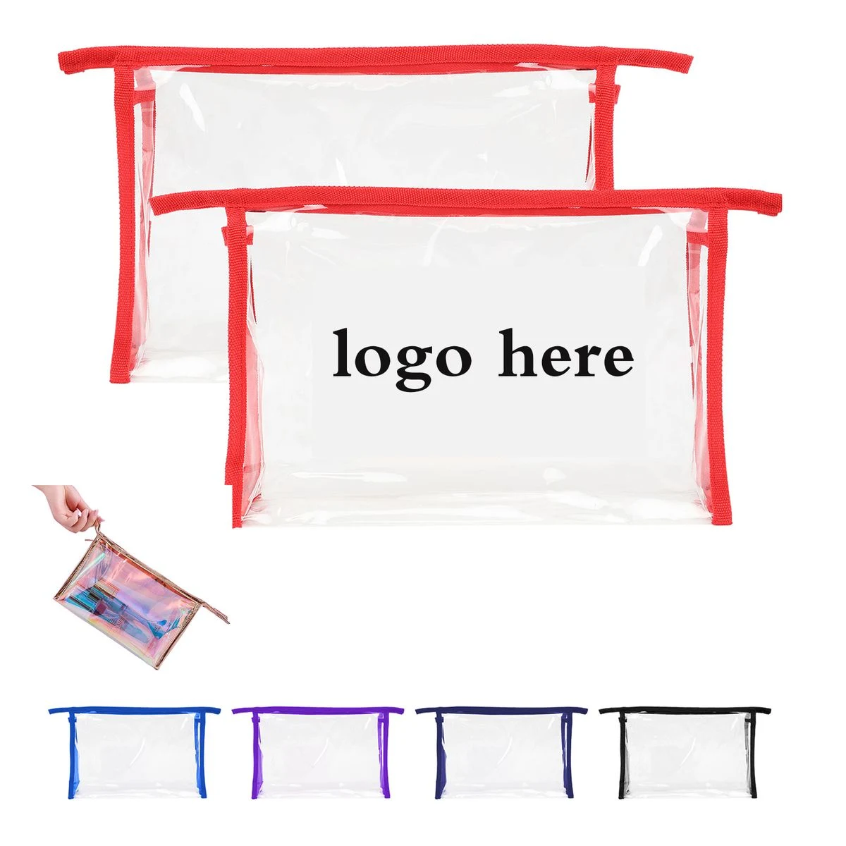 Extra-Large Clear PVC Travel Cosmetic Bag
1