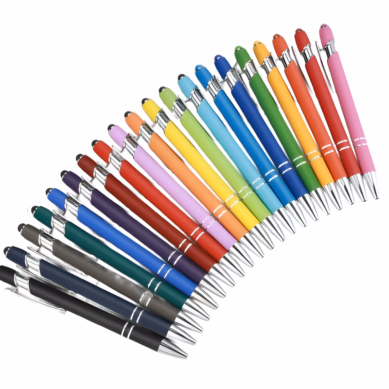Metal Ball Pen w/ Stylus
