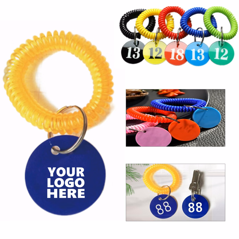 Wristband Coil Keyring with Tag