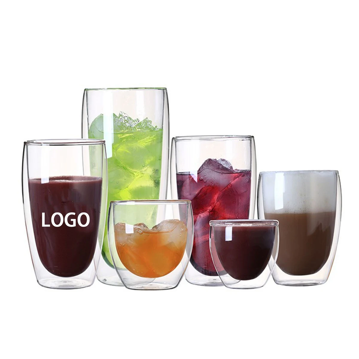 350ML Double Wall Insulated Glasses Handmade Glass 1