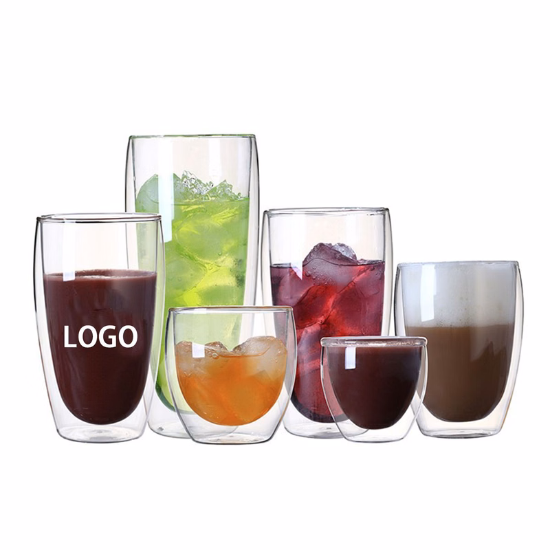 350ML Double Wall Insulated Glasses Handmade Glass