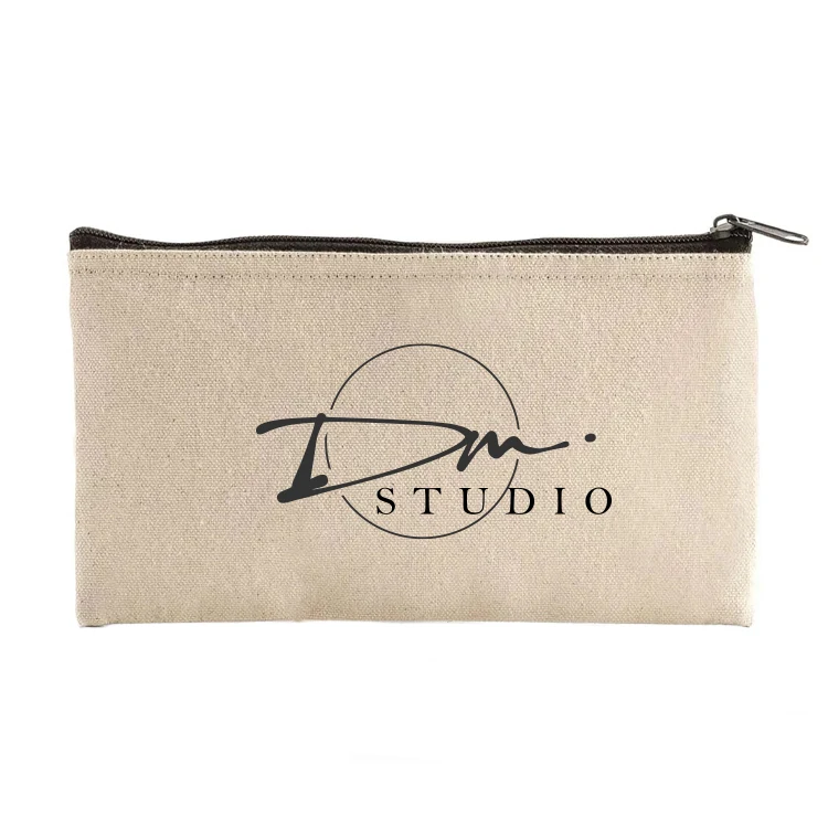 Crescent Flat Cotton Makeup Pouch 1