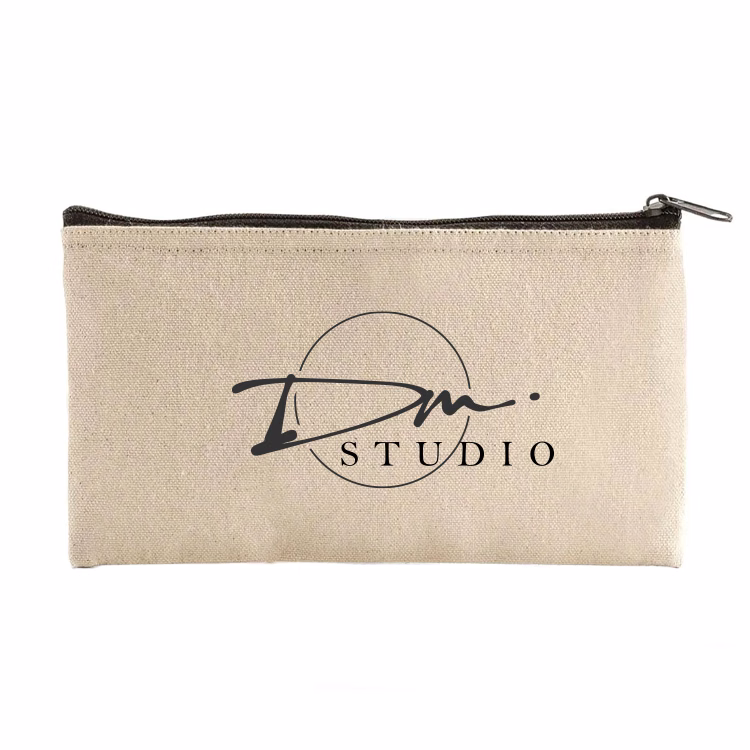 Crescent Flat Cotton Makeup Pouch
