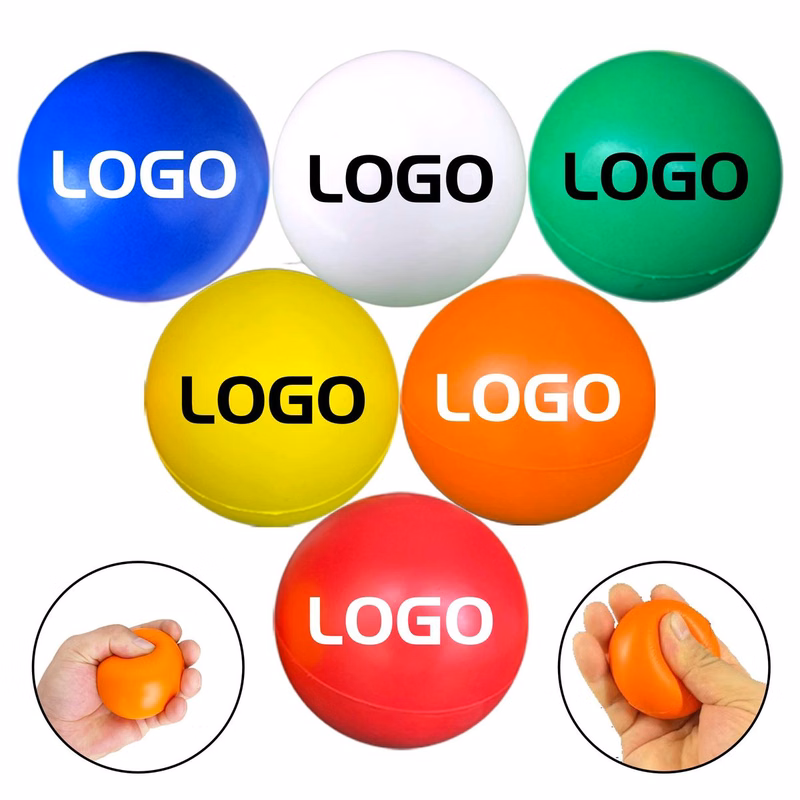 2.5" Solid Smooth PU Foam Stress Ball Reliever