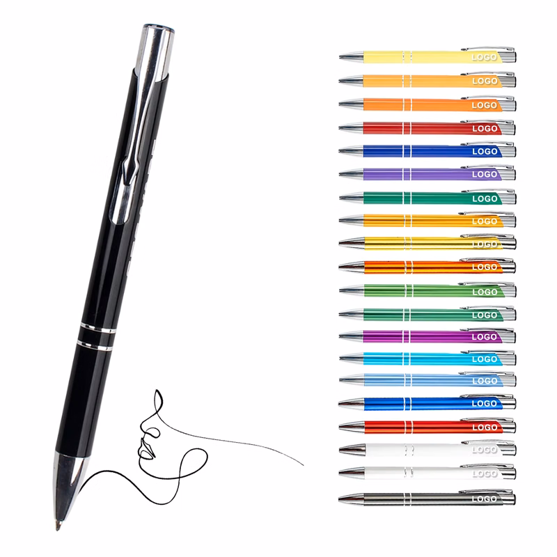 Matte Finish Aluminum Ballpoint Pen with Logo