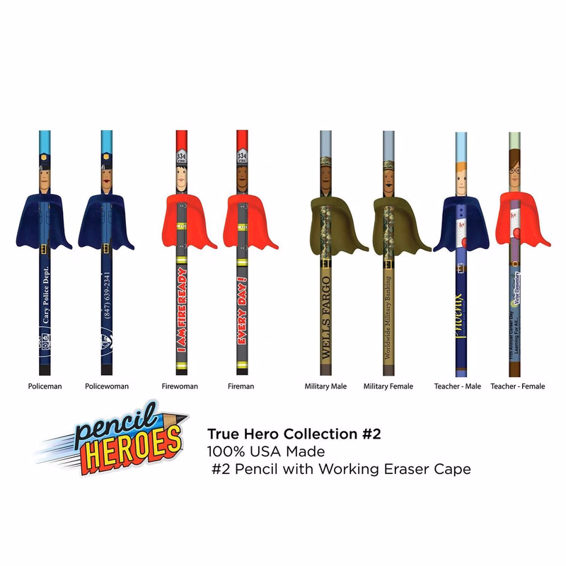 Pencil Hero True Hero w/Cape Eraser