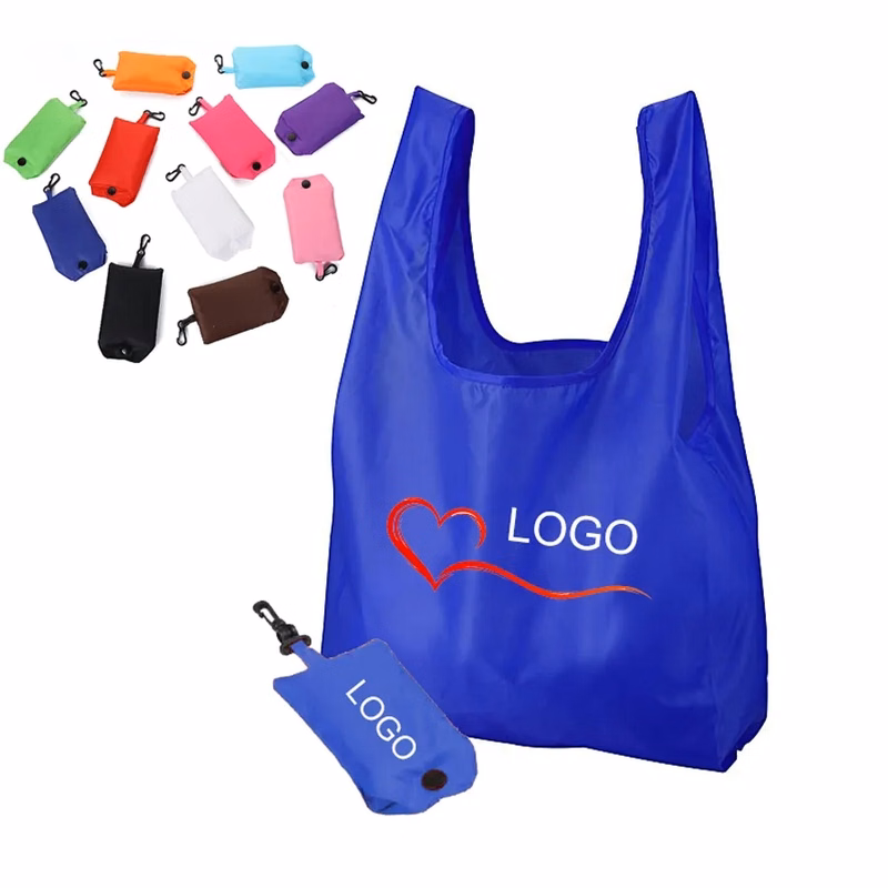 Folding Nylon Tote With Pouch