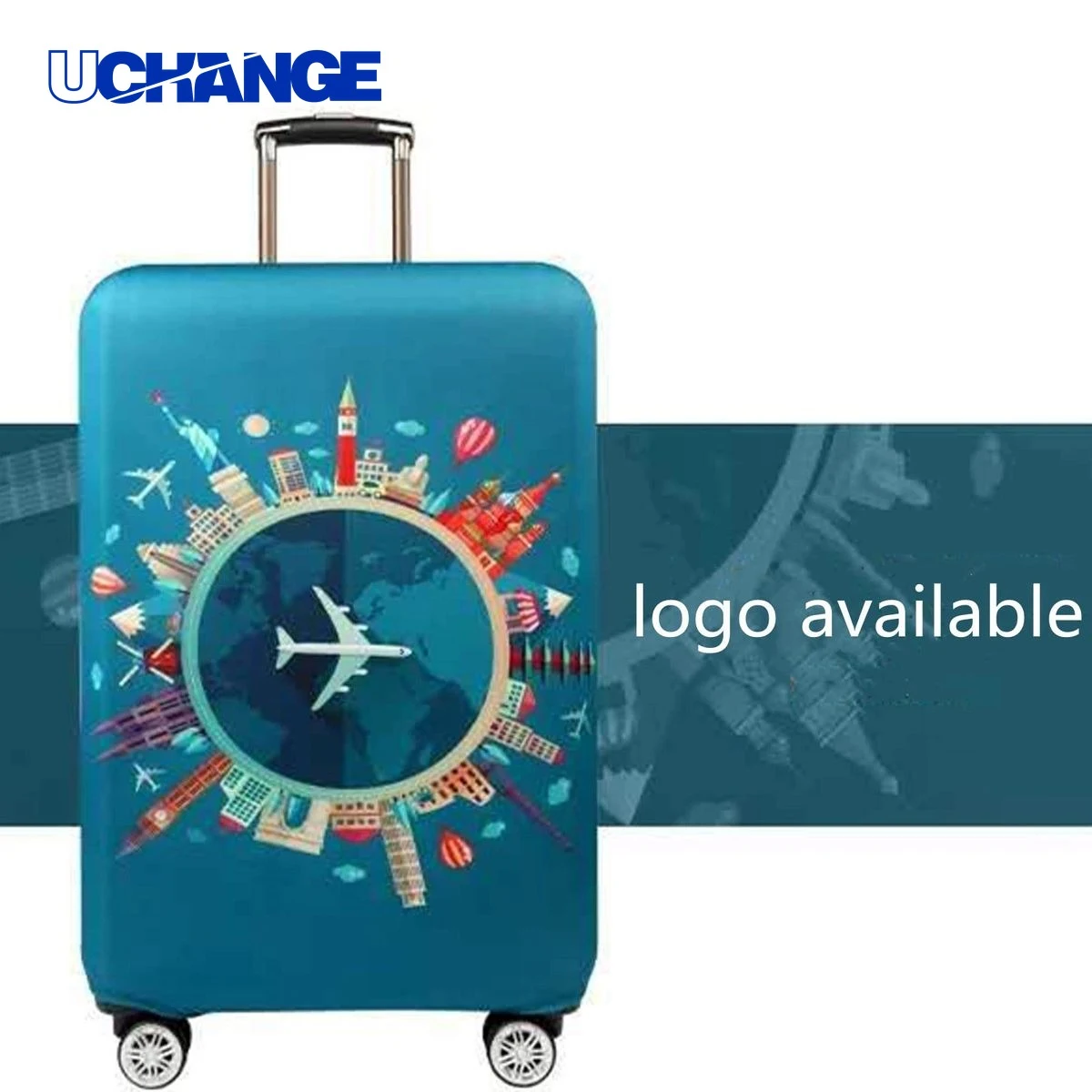 Spandex Printed Luggage Protector Cover for Travel Protection 1