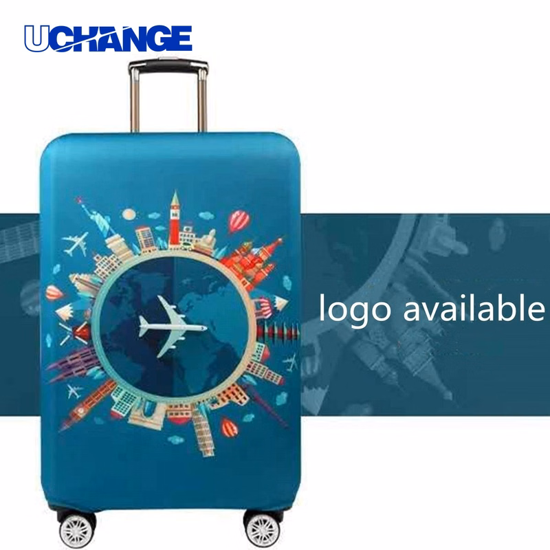 Spandex Printed Luggage Protector Cover for Travel Protection