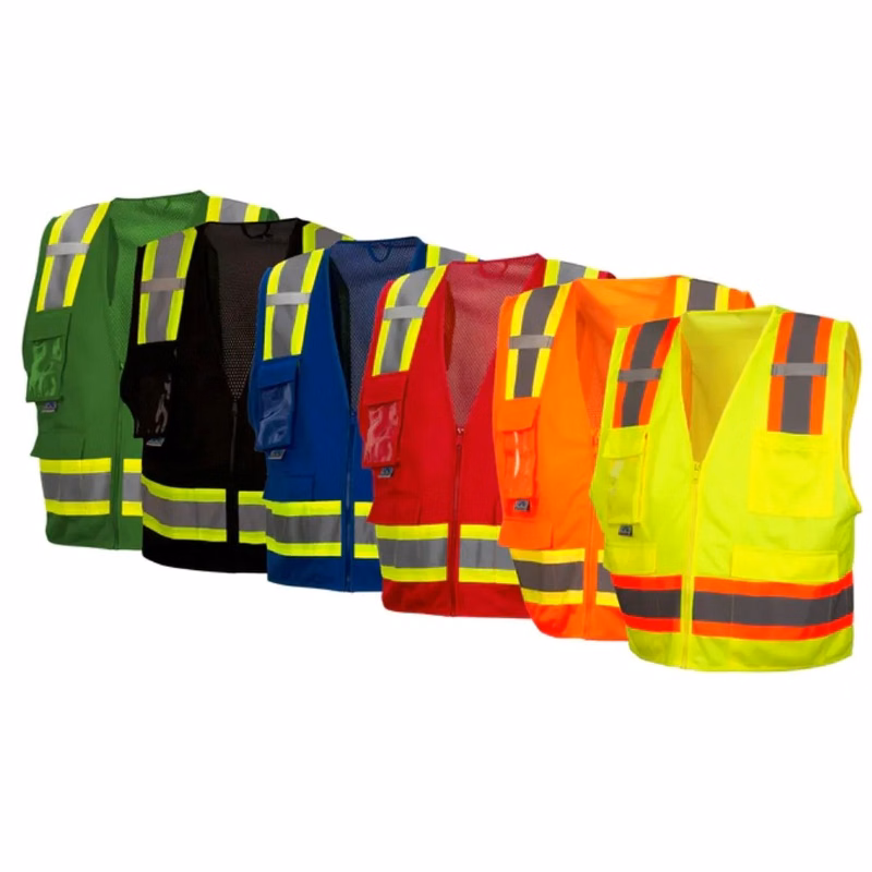 Pyramex RVZ24CP Clear Pocket Hi-Vis Safety Vest