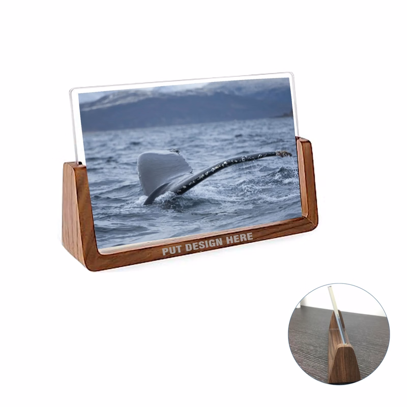 U-Shaped Walnut Photo Frame