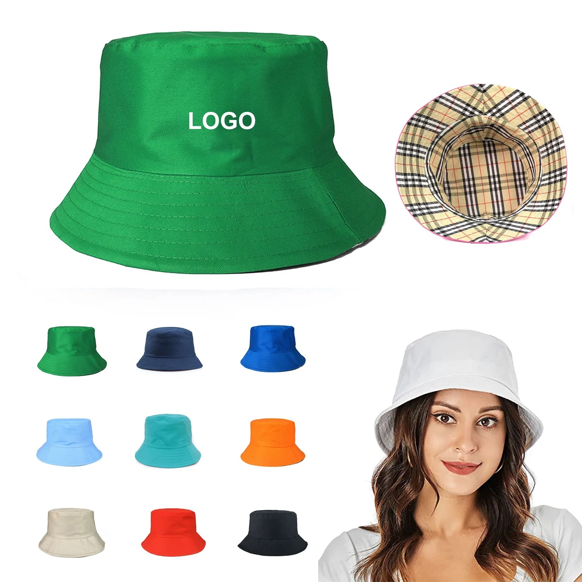 Unisex Packable Cotton Bucket Hat 1