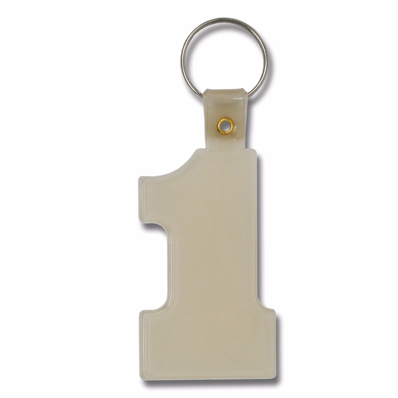 #1 Shaped Glowing Key Tag